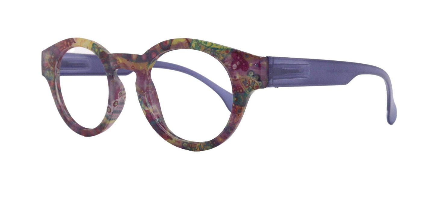 Premium Reading Glasses High End Readers +1.25 .. +3.00 +4.00 (Blue) Round Optical Frames. NY Fifth Avenue.