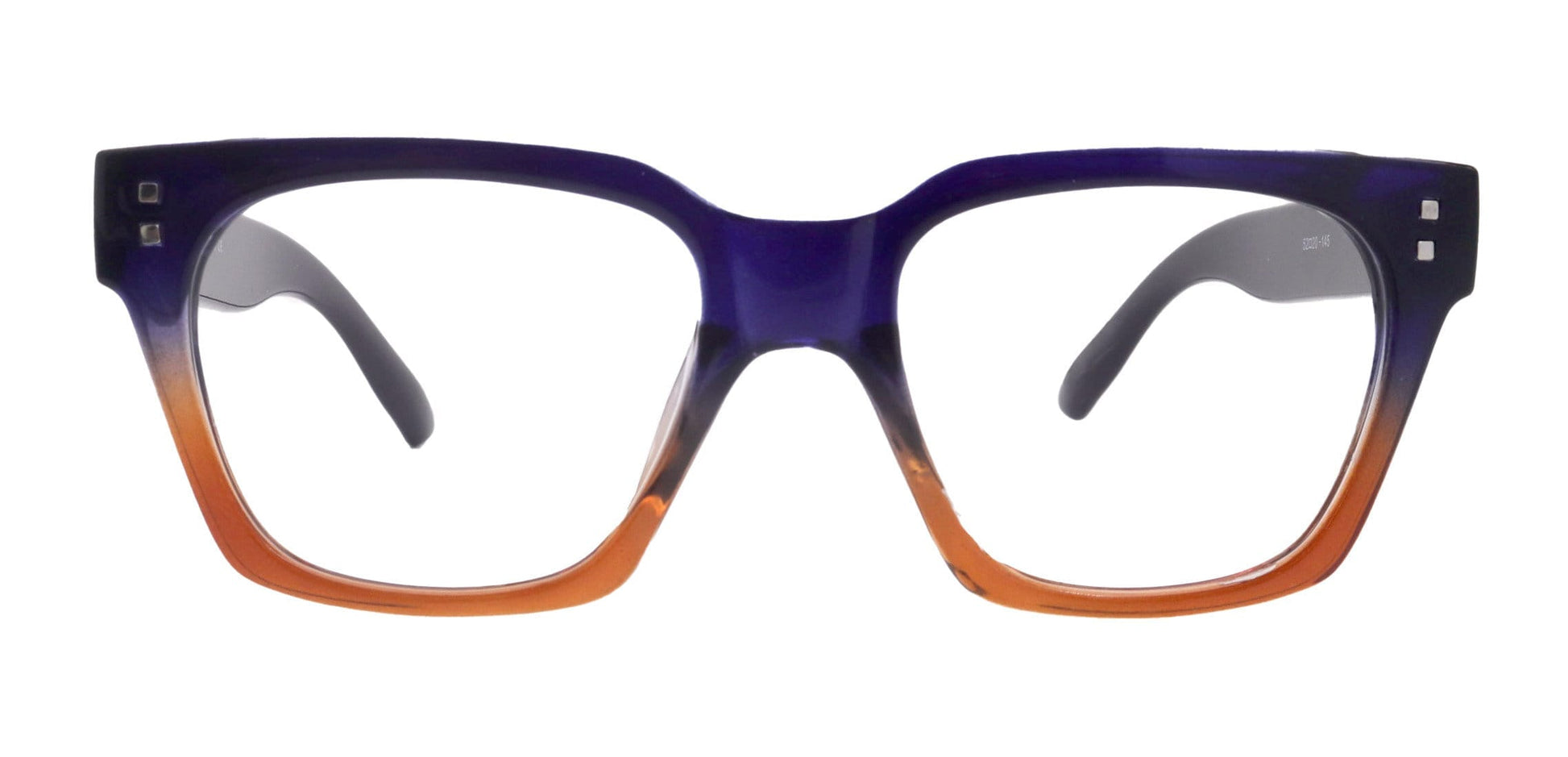 Bifocal Premium Reading Glasses, High End Readers +1.25 to +3.50 Magnifying, Fashion Square (Black, Orange, Purple Tortoise) NY Fifth Avenue