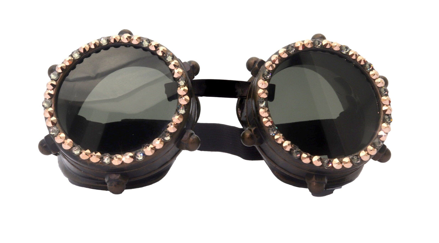 Bling Steampunk Goggles Diesel, Vintage Style, Burning Man, Rave Eyewear, Wasteland, Steampunk Goggles, Vintage Style, Retro,