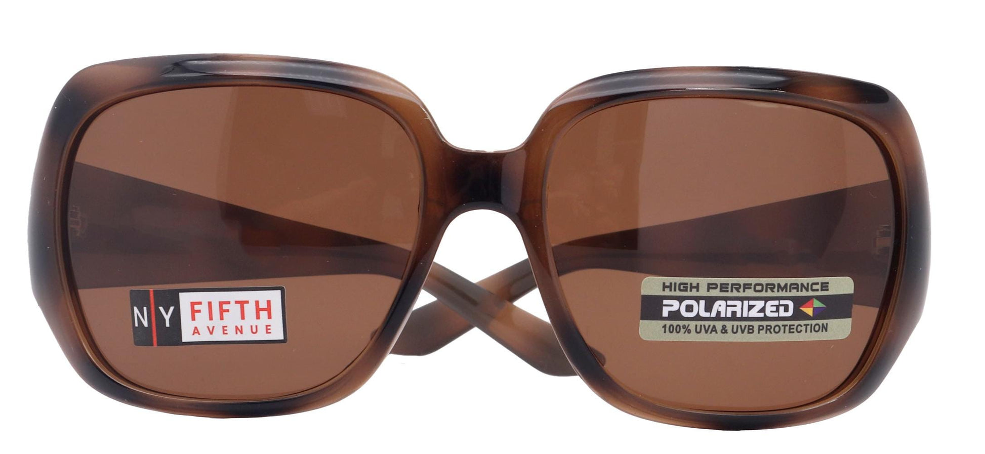 Valencia, Polarized Women Sunglasses, 1.1mm Amber Lenses, 100% UVA-B Protection (Tortoise Shell, Brown) NY Fifth Avenue