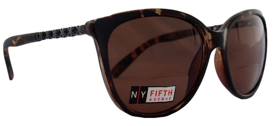 Iris, High-End Line Bifocal (Clear On Top) Sun Readers for Women OR Non-Bifocal Readers Sunglasses (Brown Tortoiseshell ) NY Fifth Avenue