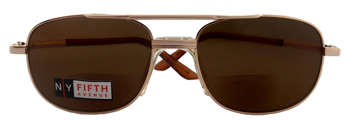 Jackson, High-End Men's Line Bifocal Sun Readers in Gold by NY Fifth Avenue"