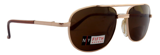 Jackson, High-End Men's Line Bifocal Sun Readers in Gold by NY Fifth Avenue"