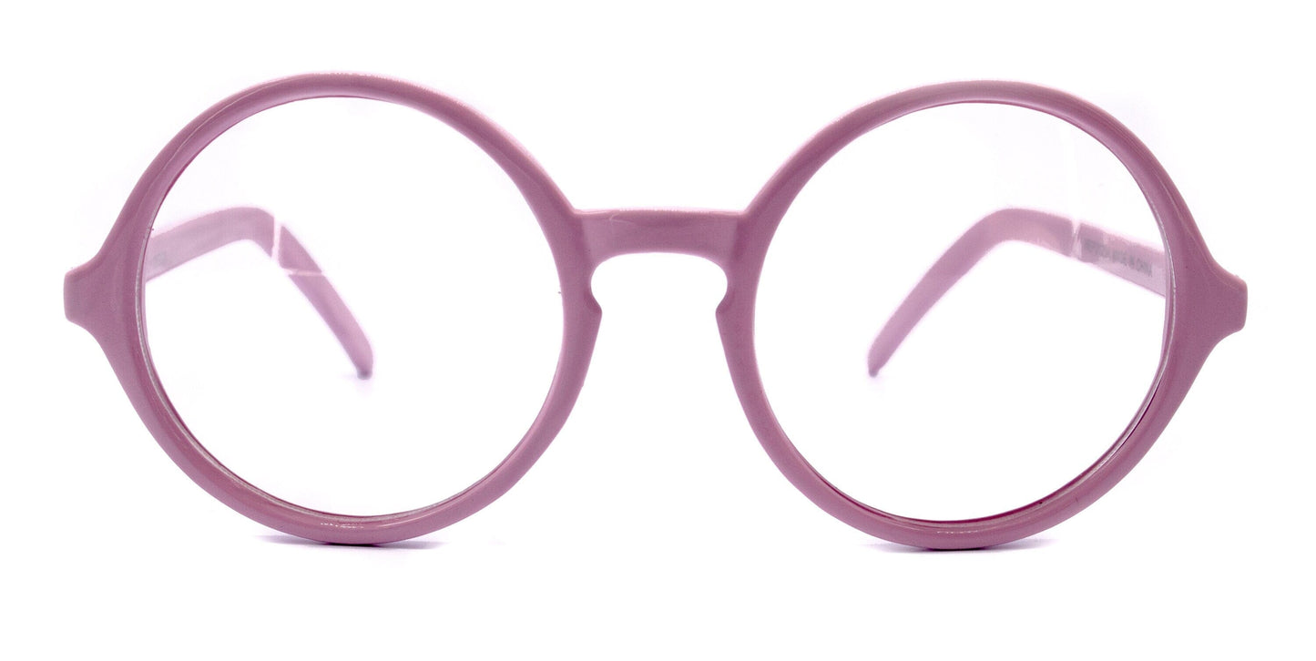 Mabel, (Premium) True Round vintage eyeglasses (NON Prescription) (Light Purple) Circle Eye, Medium, Protective Eyewear. NY Fifth Avenue