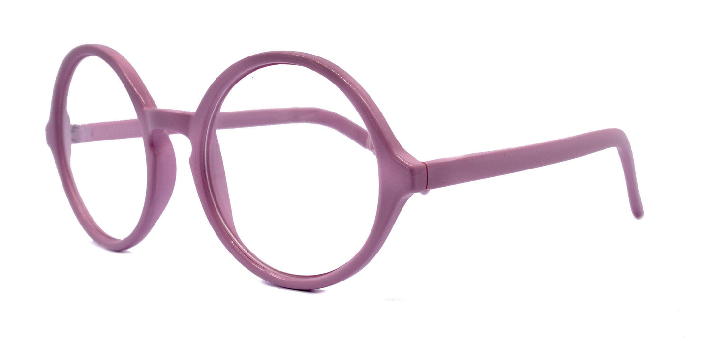 Mabel, (Premium) True Round vintage eyeglasses (NON Prescription) (Light Purple) Circle Eye, Medium, Protective Eyewear. NY Fifth Avenue