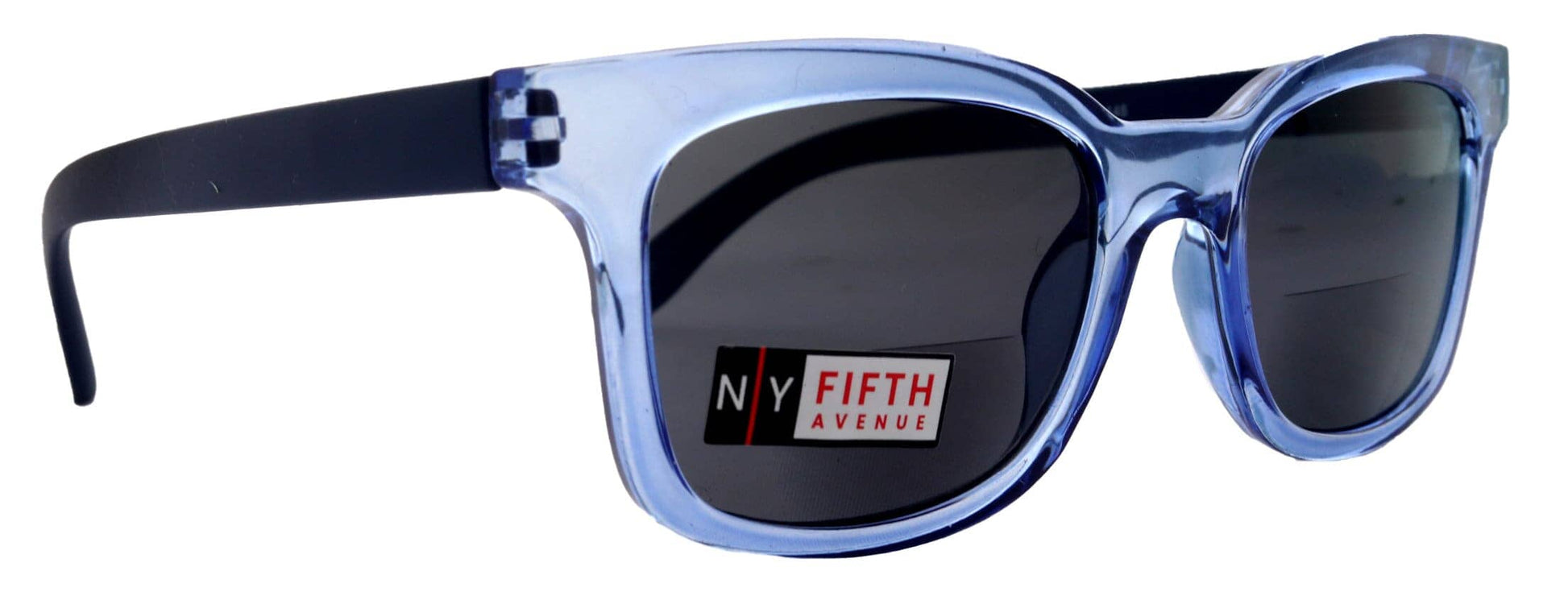 Mars, High-End Line Bifocal (Clear On Top) Sun Readers Unixes OR Non-Bifocal Readers Sunglasses (Transparent Blue ) NY Fifth Avenue