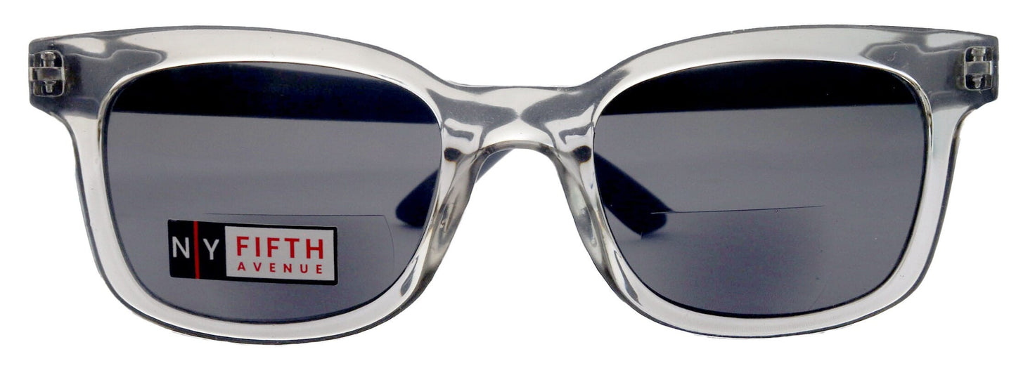 Mars, High-End Line Bifocal (Clear On Top) Sun Readers Unixes OR Non-Bifocal Readers Sunglasses (Transparent Grey) NY Fifth Avenue