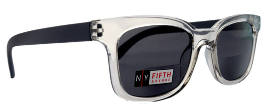 Mars, High-End Line Bifocal (Clear On Top) Sun Readers Unixes OR Non-Bifocal Readers Sunglasses (Transparent Grey) NY Fifth Avenue