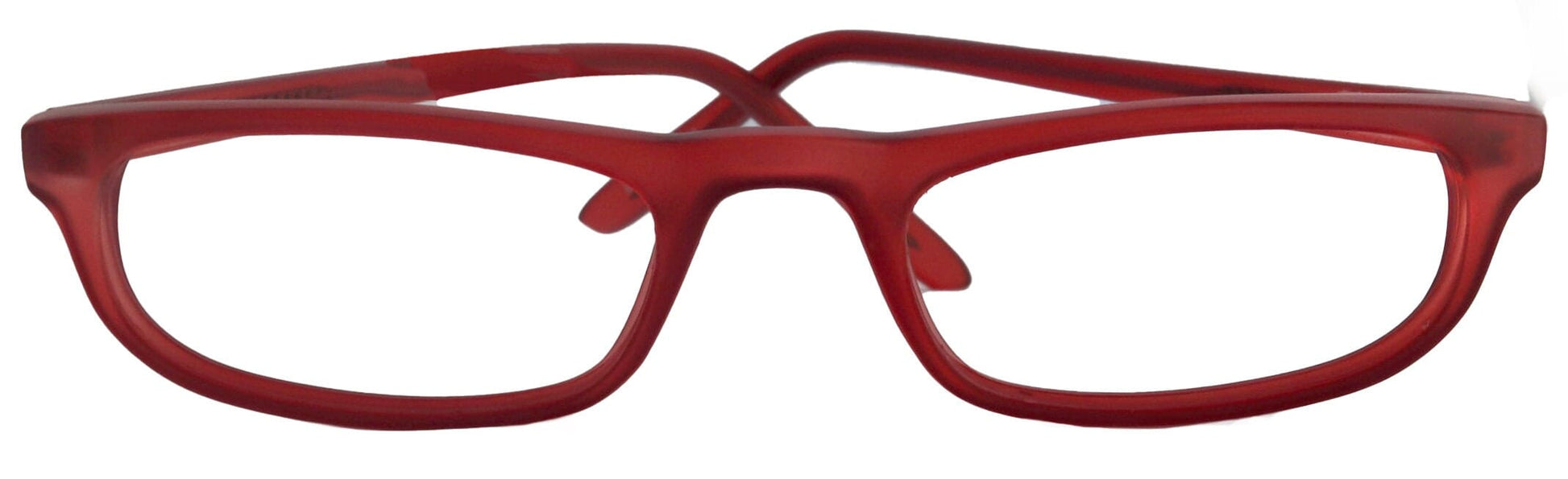 Morgan Premium Reading Glasses High-End Magnifying Readers, Transparent Red, Small Rectangular Frame, Inspired by NY Fifth Avenue Lower nose