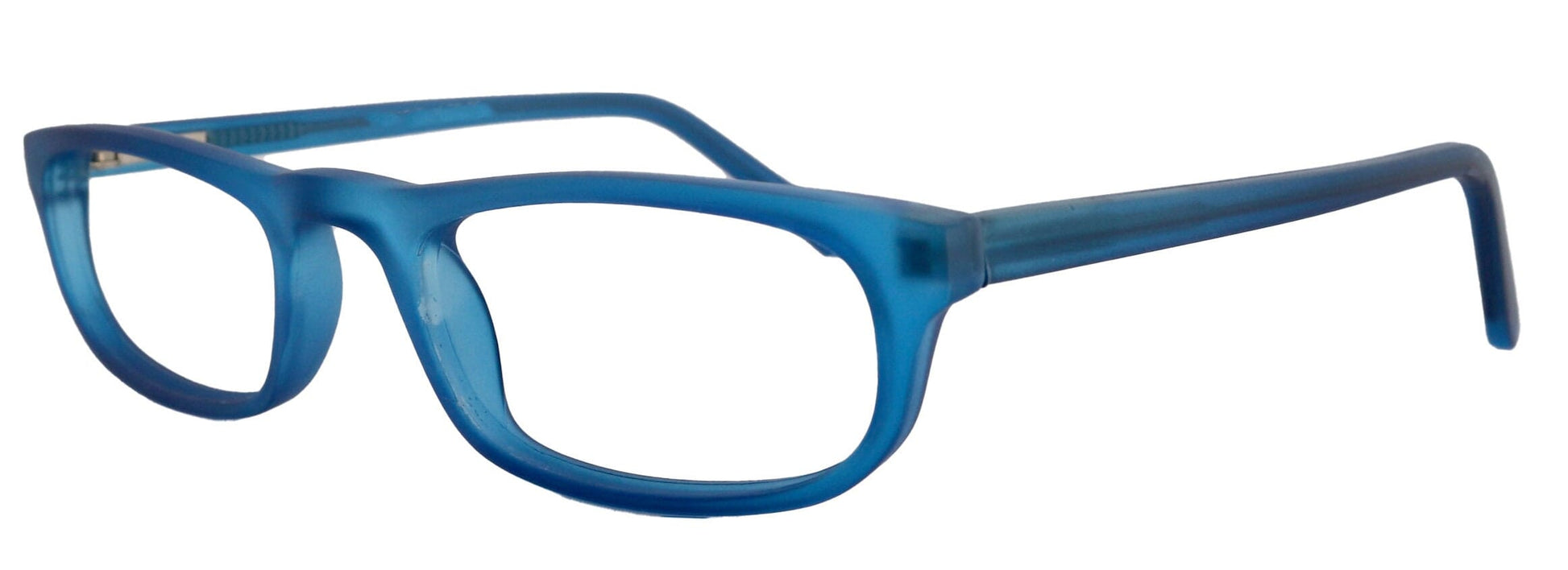 Morgan Premium Reading Glasses HighEnd Magnifying Readers, Transparent Blue Small Rectangular Frame, Inspired by NY Fifth Avenue Lower nose