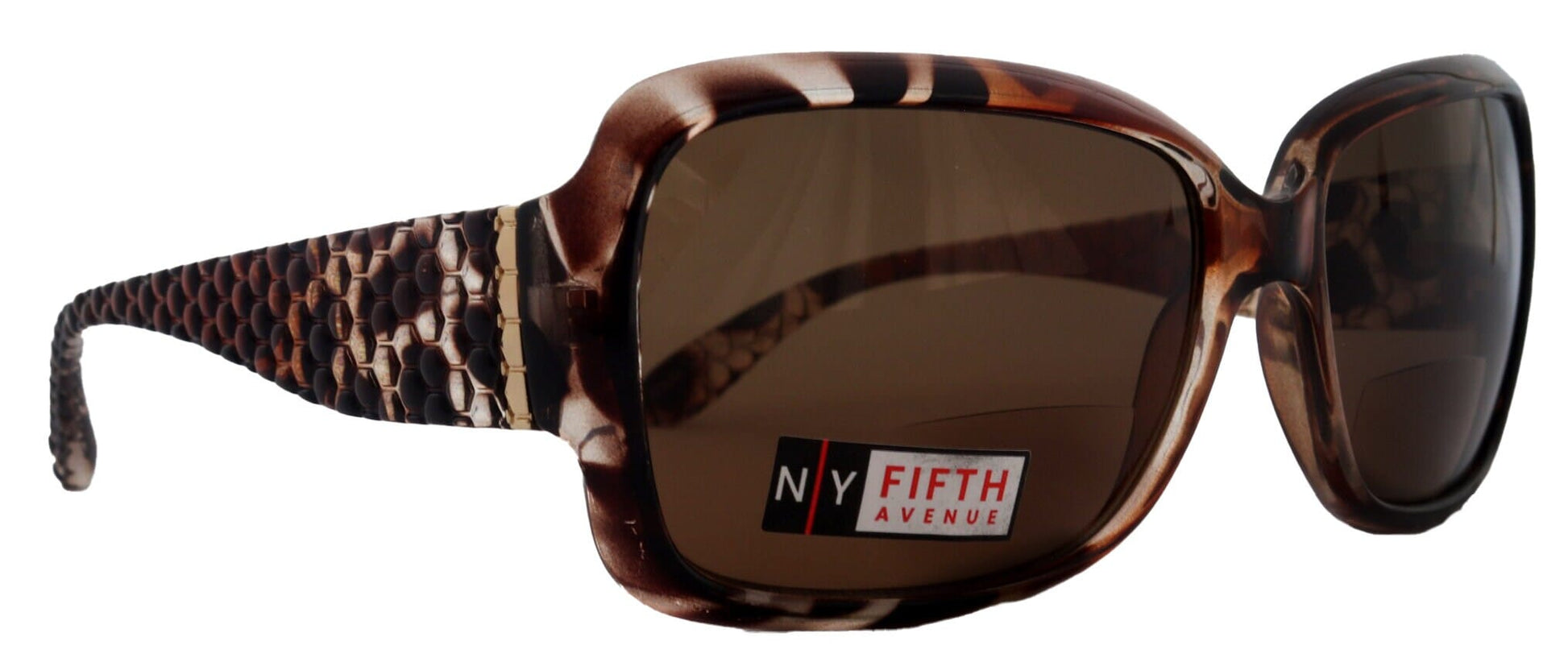 Olympia, High-End Line Bifocal (Clear On Top) Sun Readers for Women OR Non-Bifocal Readers Sunglasses (Brown Tortoiseshell) NY Fifth Avenue