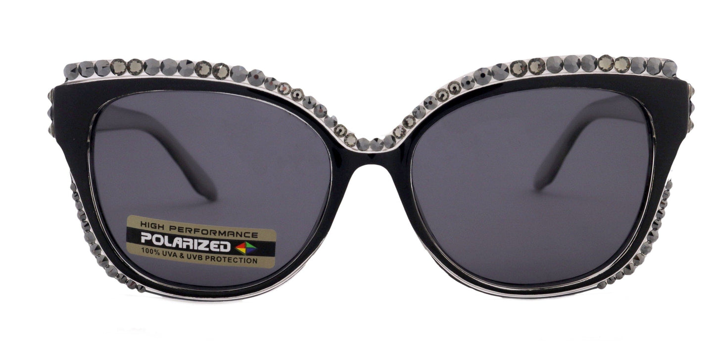 Polarized Premium Fashion  sunglasses with Genuine European Crystals