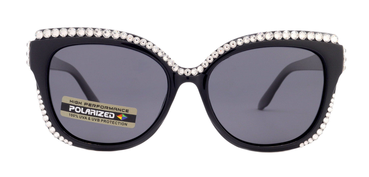 Polarized Premium Fashion sunglasses with Genuine European Crystals