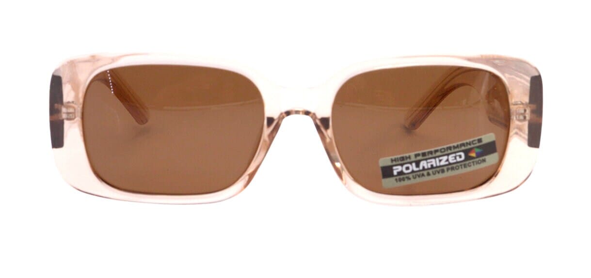 Polarized Women Sunglasses, 1.1mm Polarized Brown Lenses, 100% UVA UVB Protection (Brown, Square) NY Fifth Avenue