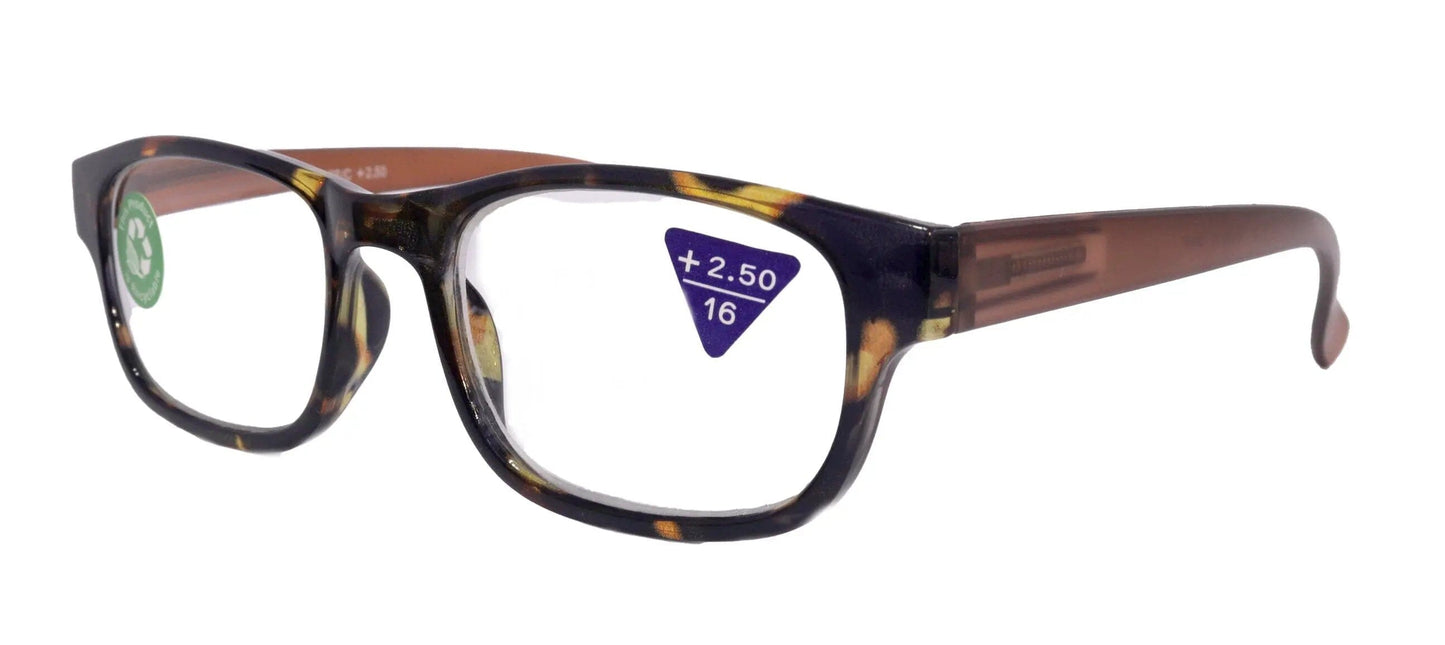 Premium Reading Glasses High End Reading Glass +1.25 to +6.00 magnifying glasses, Square. optical Frames