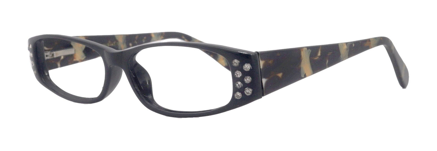 Premium Reading Glasses High End Reading Glass, Small Frame Black +1.25 to +3.00 magnifying glasses, Cat Eye. optical Frames