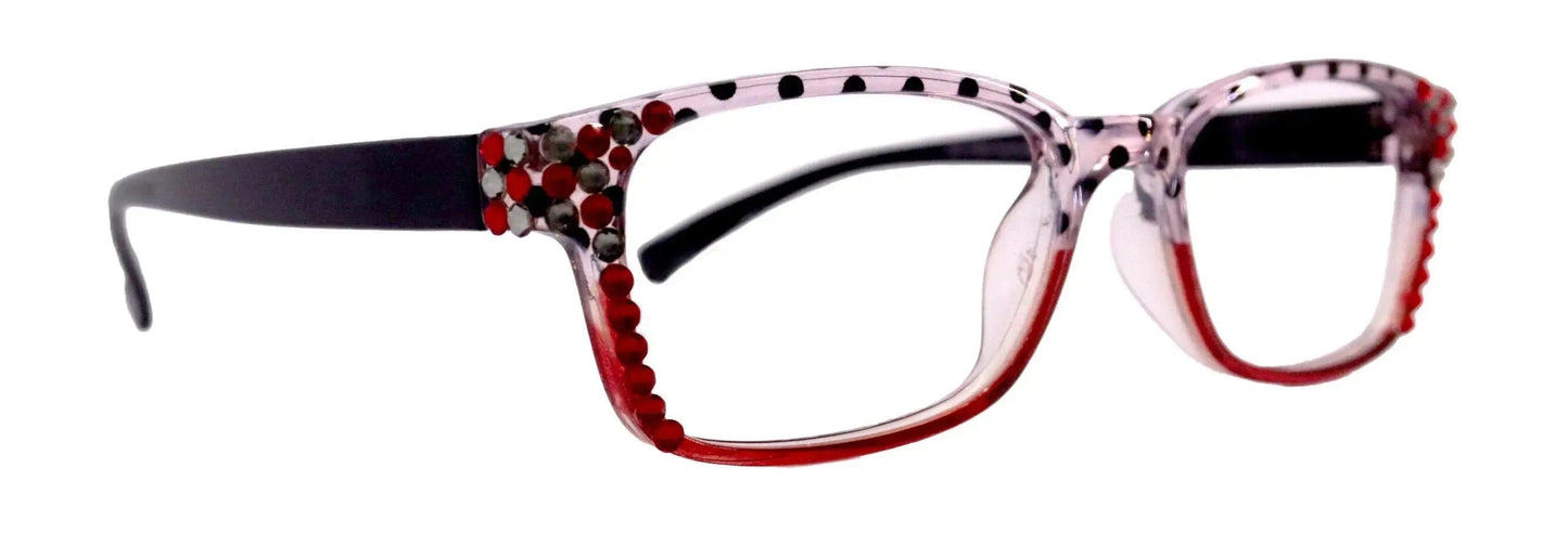 Reading Glasses Women W Genuine European Crystals Square  NY Fifth Avenue 