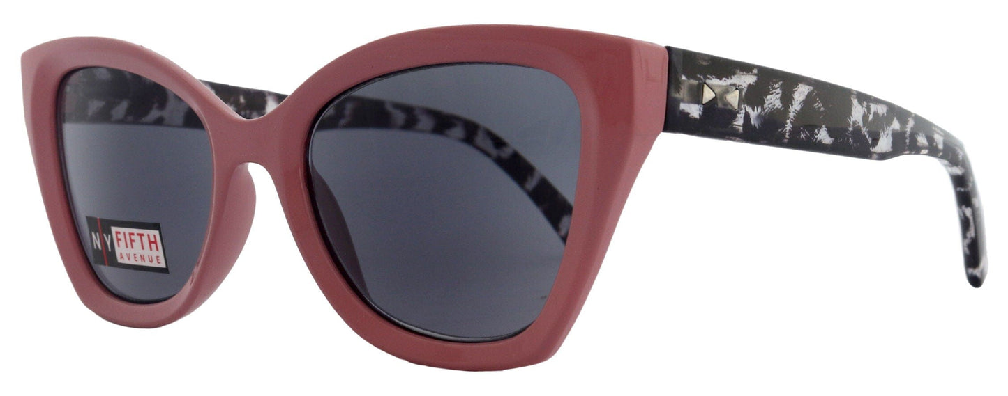 Rhodes, High-End Line Bifocal (Clear On Top) Sun Readers for Women OR Non-Bifocal Readers Sunglasses (Pink Tortoiseshell) NY Fifth Avenue