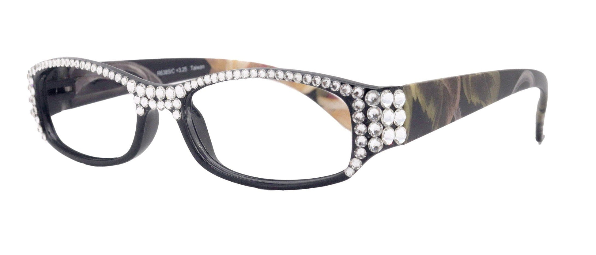 Rosie Bling Reading Glasses Women W (Clear ) Genuine European Crystals (Black ) NY Fifth Avenue