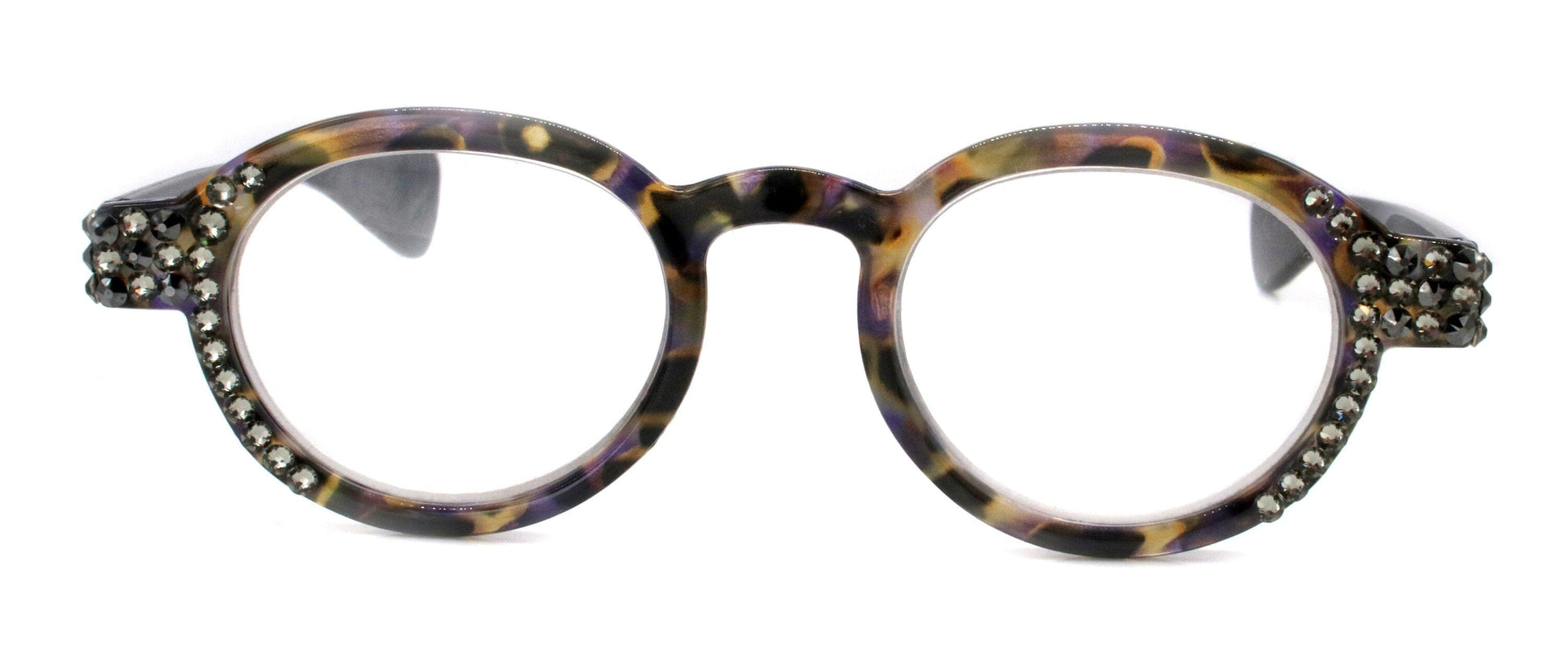 Zipora, (Bling) Reading Glasses Women W (Black Diamond, Hematite) Genuine European Crystals (Black, Tortoise Shell) NY Fifth Avenue.