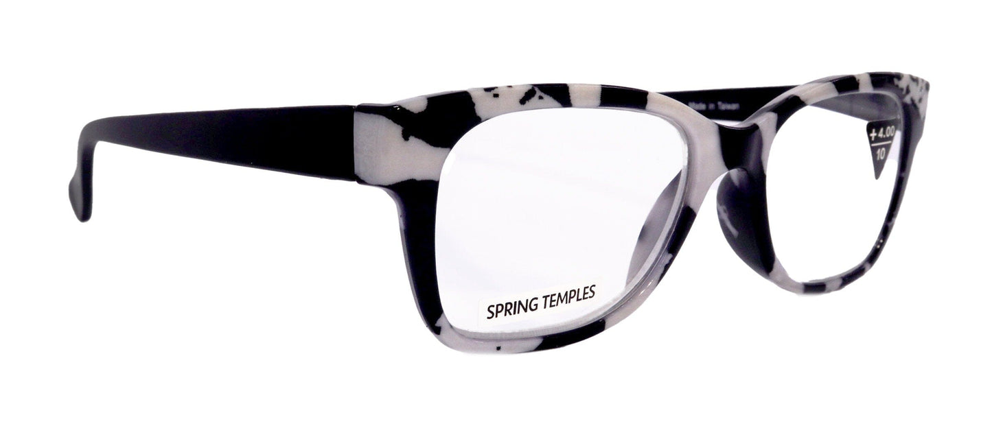 Premium Reading Glasses High End Reading Glass +1.25 to +4 magnifying glasses, Square. optical Frames