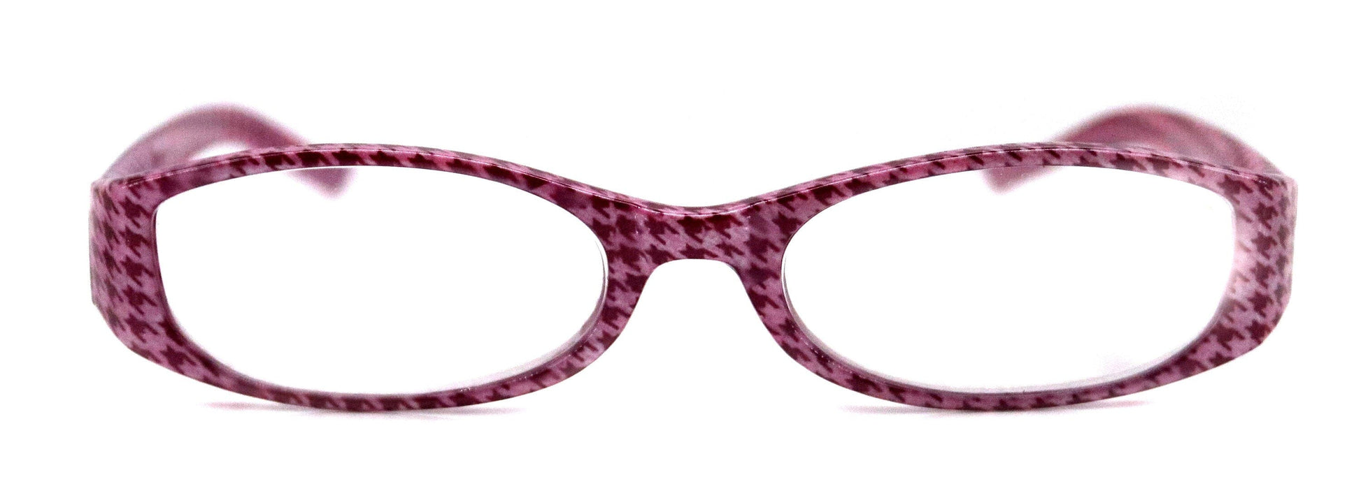 The Scottish, (Premium) Reading Glasses, High End Readers (Pink) Hound Tooth +1.25.. +3 Magnifying Eyeglasses. Houndstooth NY Fifth Avenue