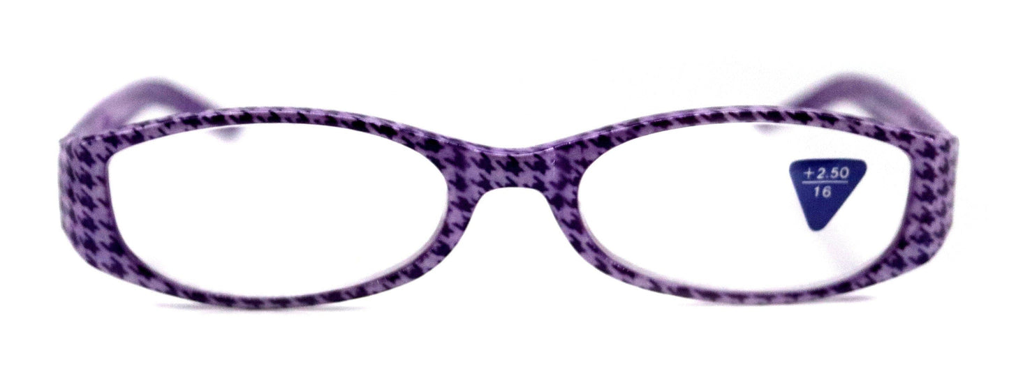 The Scottish, (Premium) Reading Glasses, High End Readers (Purple) Hound Tooth +1.25.. +3 Magnifying Eyeglasses. Houndstooth NY Fifth Avenue