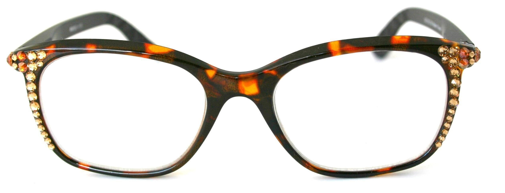 Venus, (Bling) Women Reading Glasses W(Light Colorado, Cooper)Genuine European Crystals(Black, Tortoise Br Leopard Square, NY Fifth Avenue.