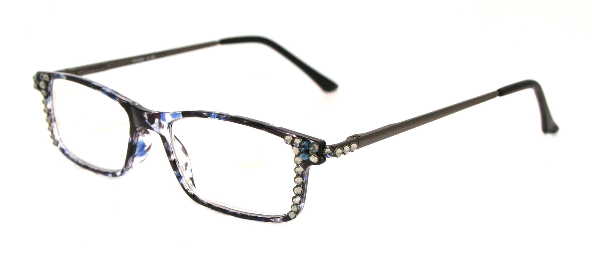 Vienna, (Bling) Women Reading Glasses W (Black Diamond, Montana Blue) (Tortoise Shell, Blue) NY Fifth Avenue