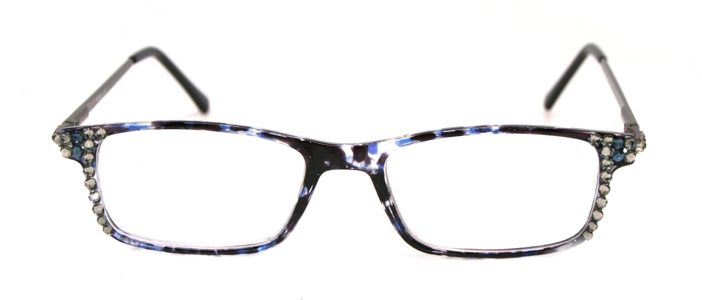 Vienna, (Bling) Women Reading Glasses W (Black Diamond, Montana Blue) (Tortoise Shell, Blue) NY Fifth Avenue