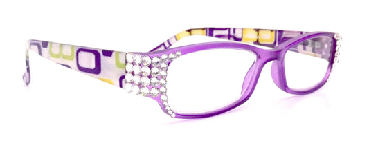 Daisy, (Bling) Reading Glasses for women Adorned WClear Genuine European Crystals+1..+4 Magnification  NY Fifth Avenue