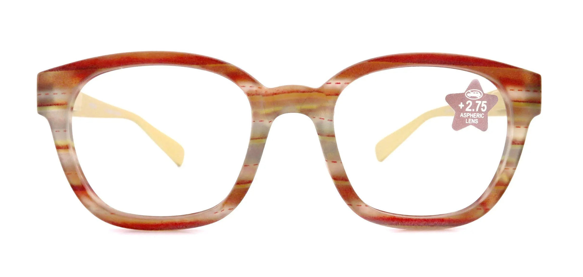 Jazmine, (Blue Light Glasses) (60% Anti Blue Ray Protection) Women Men Reading Glasses, Anti Eyestrain (Amber Lens) (Orange) NY Fifth Avenue