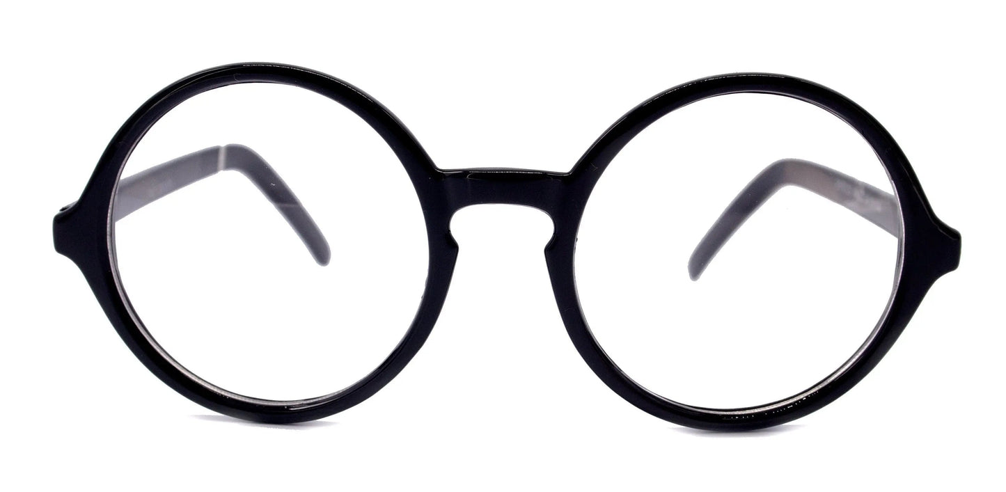 Mabel, (Premium) True Round vintage Reading Glasses (Black) Circle Eye, Medium, NY Fifth Avenue 