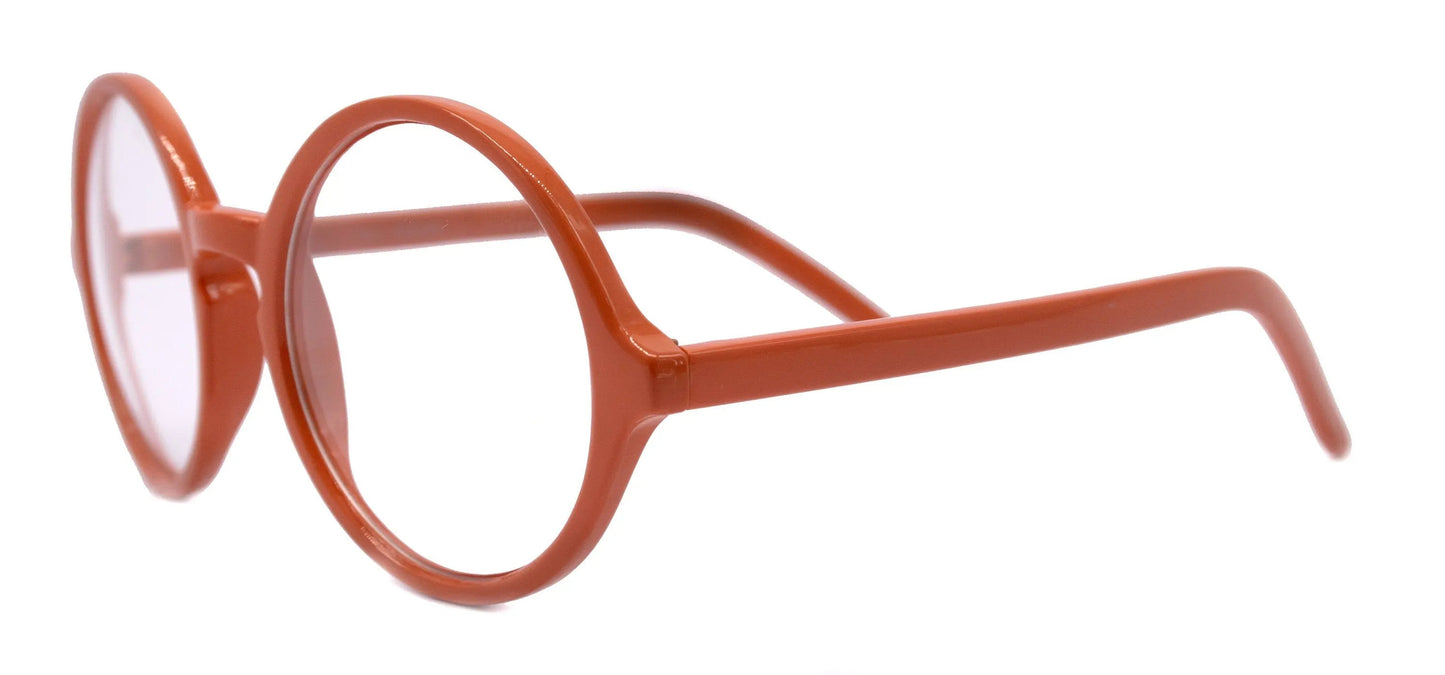 Mabel, (Premium) True Round vintage Reading Glasses (Orange) Circle Eye, Medium,  NY Fifth Avenue 