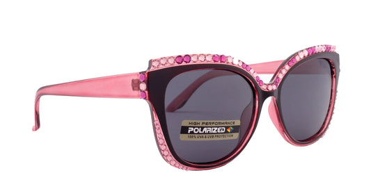 Polarized Premium Fashion  sunglasses with Genuine European Crystals 