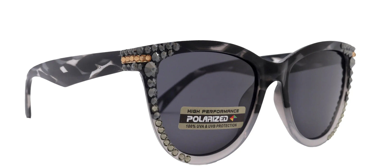 Polarized Premium Fashion  sunglasses with Genuine European Crystals 