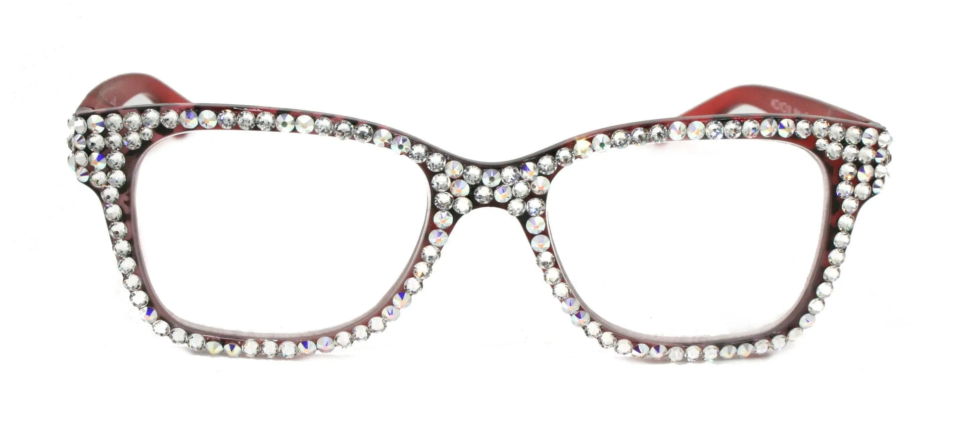 The Bohemian, (Bling) Women Reading Glasses W (Full All Over) (Clear, AB Aurora Borealis) Genuine European Crystals. NY Fifth Avenue 