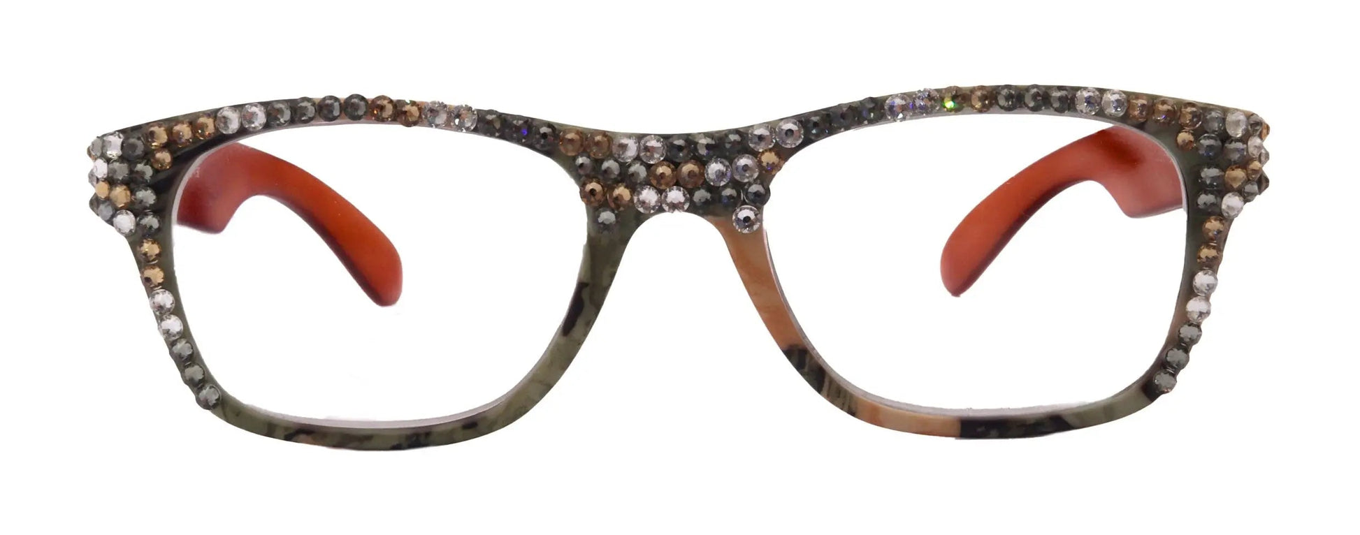 The Forester, (Bling) Reading Glasses For Women W (Light Colorado, Cooper)Genuine European Crystals. +1.25..+3  Camouflage, NY Fifth Avenue