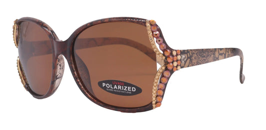 Tori, (Bling) Polarized Women Sunglasses W (Cooper, L. Colorado) Genuine European Crystals , 1.1mm, 100% UVA UVB Protection NY Fifth Avenue