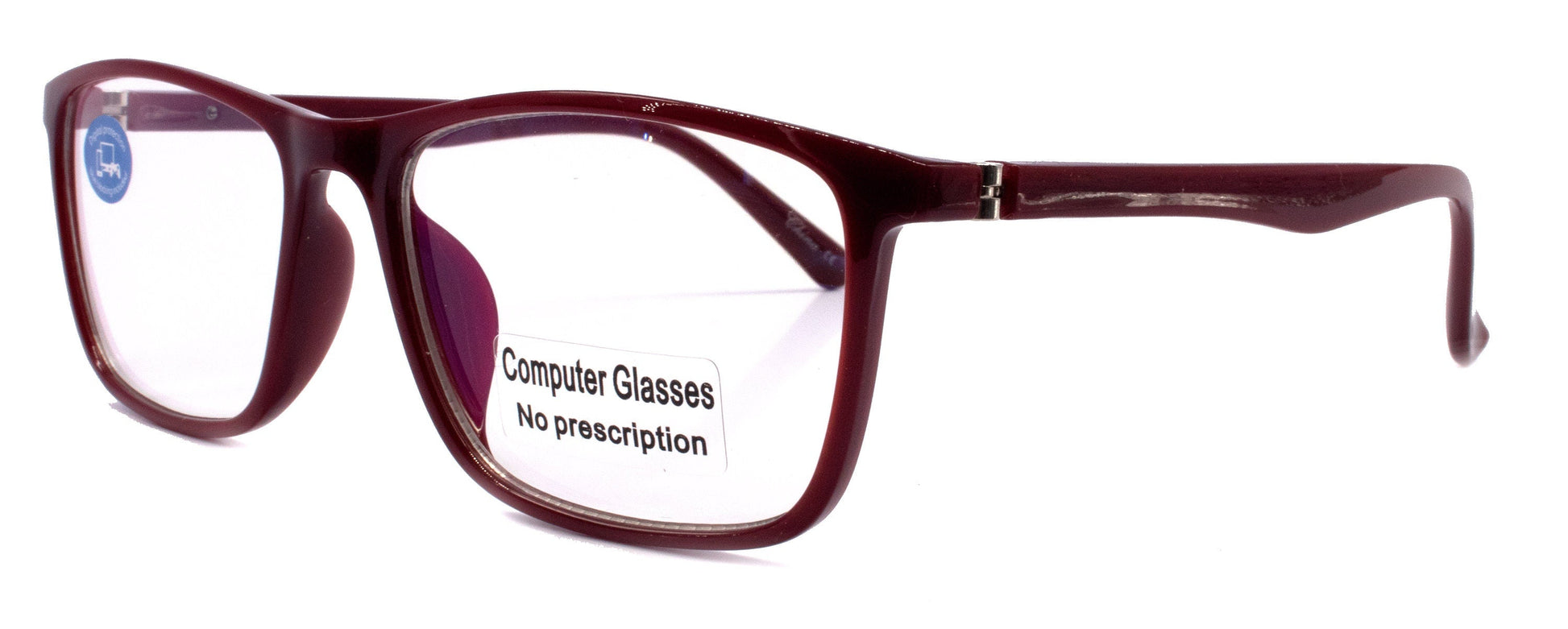 Vista, (Blue Light Glasses) w AR Coating (Anti Glare) Filter, (Burgundy, Square) Reading Glasses, No prescription, Gamers NY Fifth Avenue 