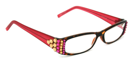 All Favorite, (Bling) Reading Glasses For Women W (L. Colorado, Rose)  (Tortoise Brown, Pink) +4 +4.5 +5 +6 NY Fifth Avenue