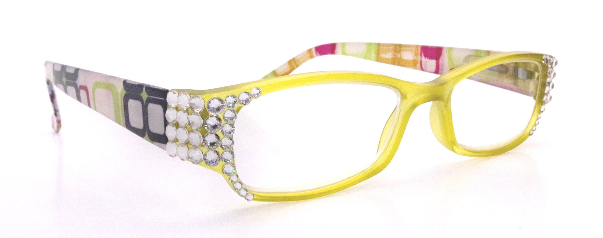 Daisy, (Bling) Reading Glasses for women W Genuine European Clear Crystals  +1 .. +3.. +4  NY Fifth Avenue